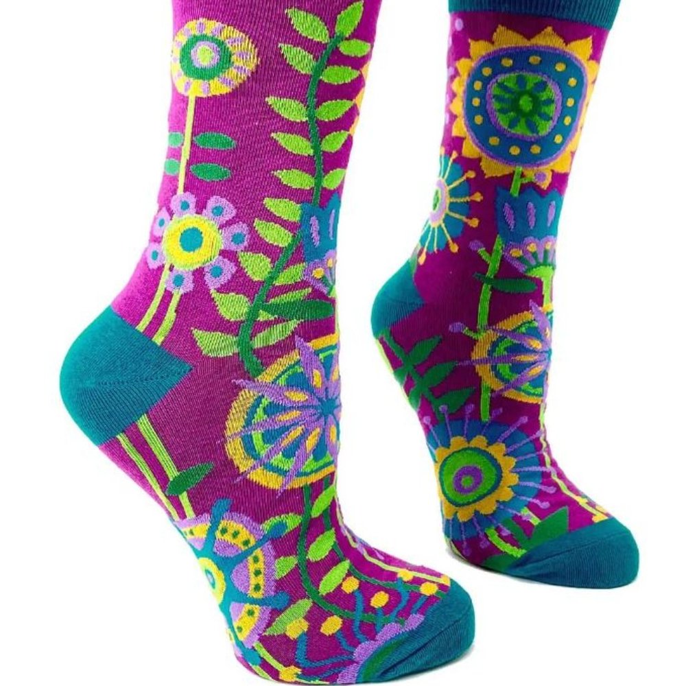 Funky Floral Women's Crew Socks